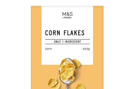 ms marks and spencer cereal one ingredient corn flakes