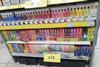 Disposable vapes on shelf