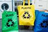 Kerbside plastic glass paper recycling bags